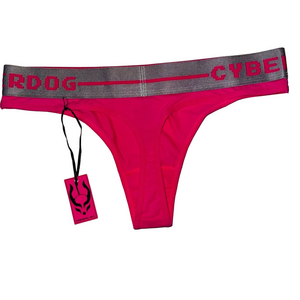 Cyberdog Pink Thong – NWT (M/L)
Hot-pink Cyberdog thong with metallic silver